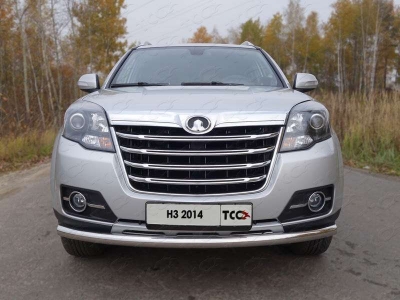 Защита переднего бампера 60 мм ТСС для Great Wall Hover H3 New 2014-2015