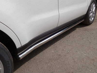 Пороги труба 60 мм ТСС для Kia Soul 2016-2021