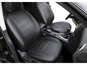 Чехлы Rival экокожа черные Строчка на спинку 40/60 на Ghia и Trend для Ford Focus 2/Kuga № SC.1804.1