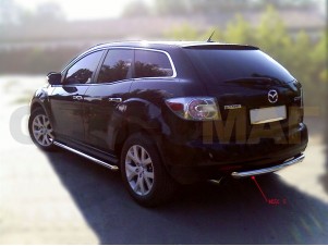Защита заднего бампера 60 мм радиусная для Mazda СX-7 № MSX 5