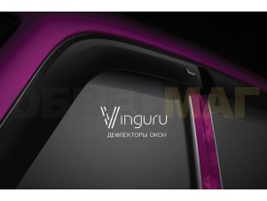Дефлекторы окон Vinguru 4 штуки на хетчбек для Kia Rio № AFV24412